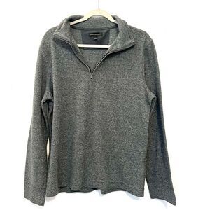 Banana Republic Gray 1/4 Zip Long Sleeve Top Women’s Size Large